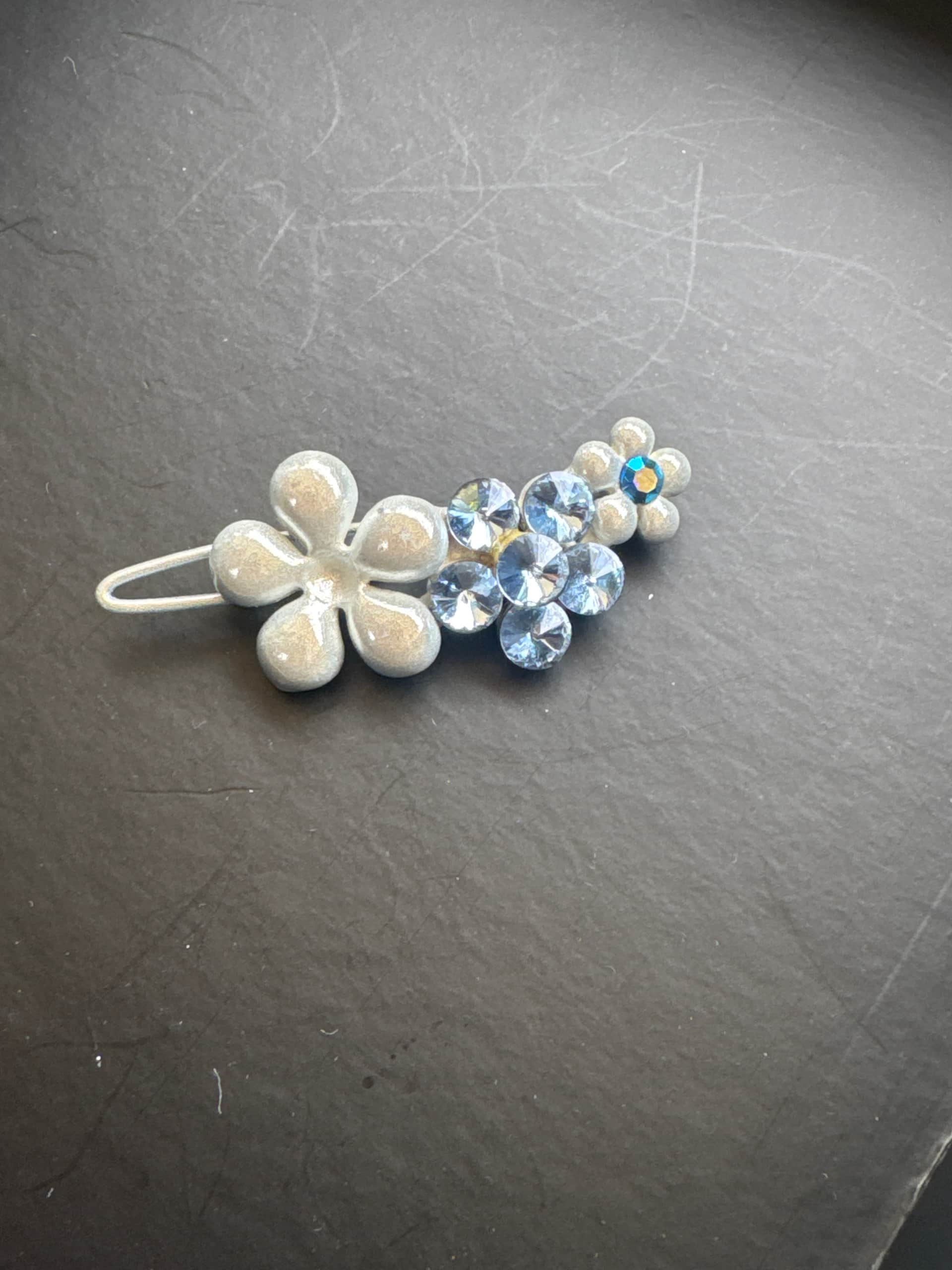 花朵造型水鑽髮夾 單件