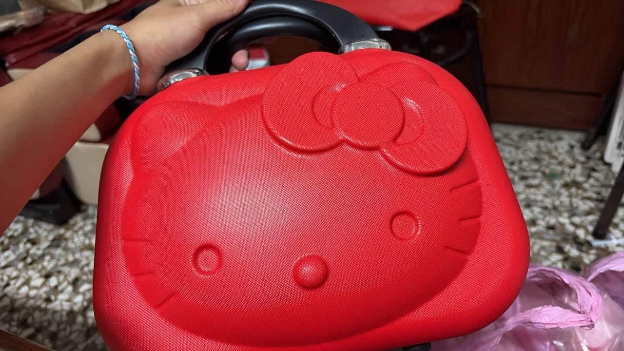 Hello Kitty 硬殼化妝箱 手提收納箱 單件