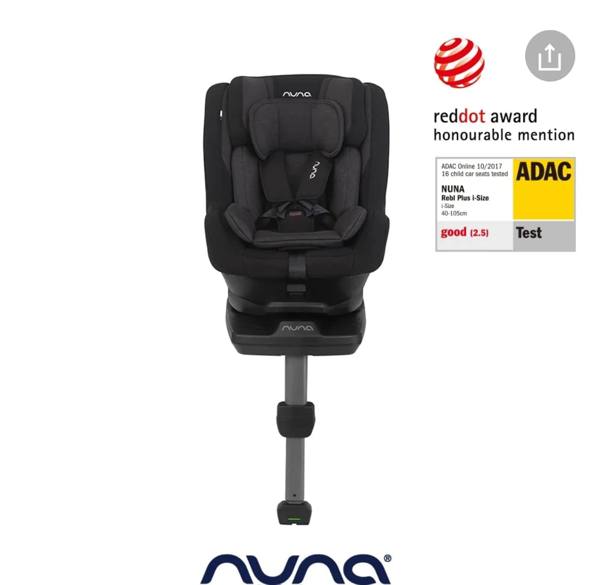 nuna rebl plus 360度旋轉汽座