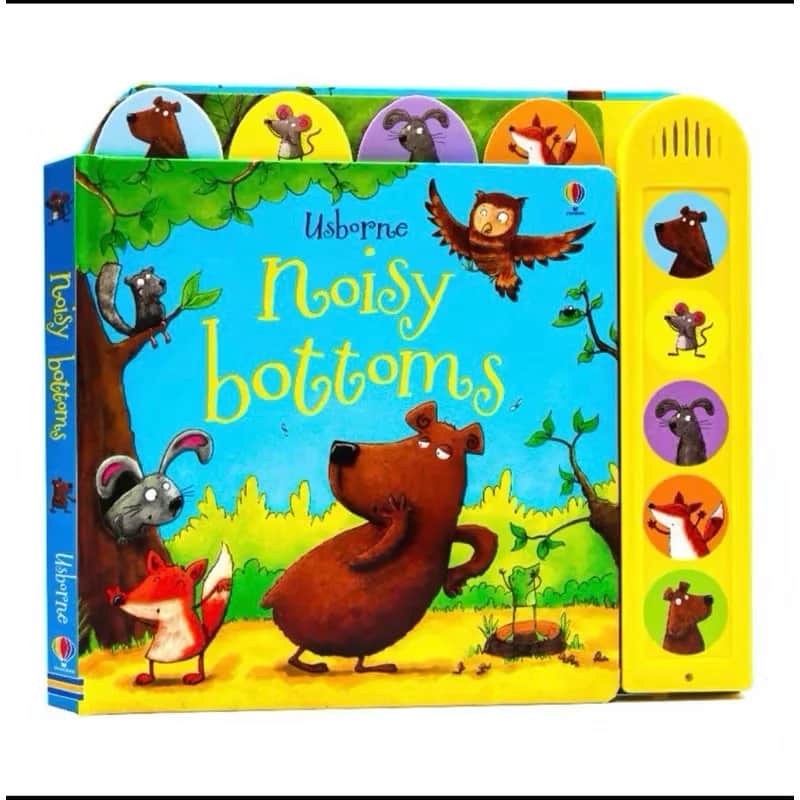 📖  【Usborne】《Noisy Bottoms 》兒童英語啟蒙硬頁書Usborne 音樂書 繪本童書 英文童書