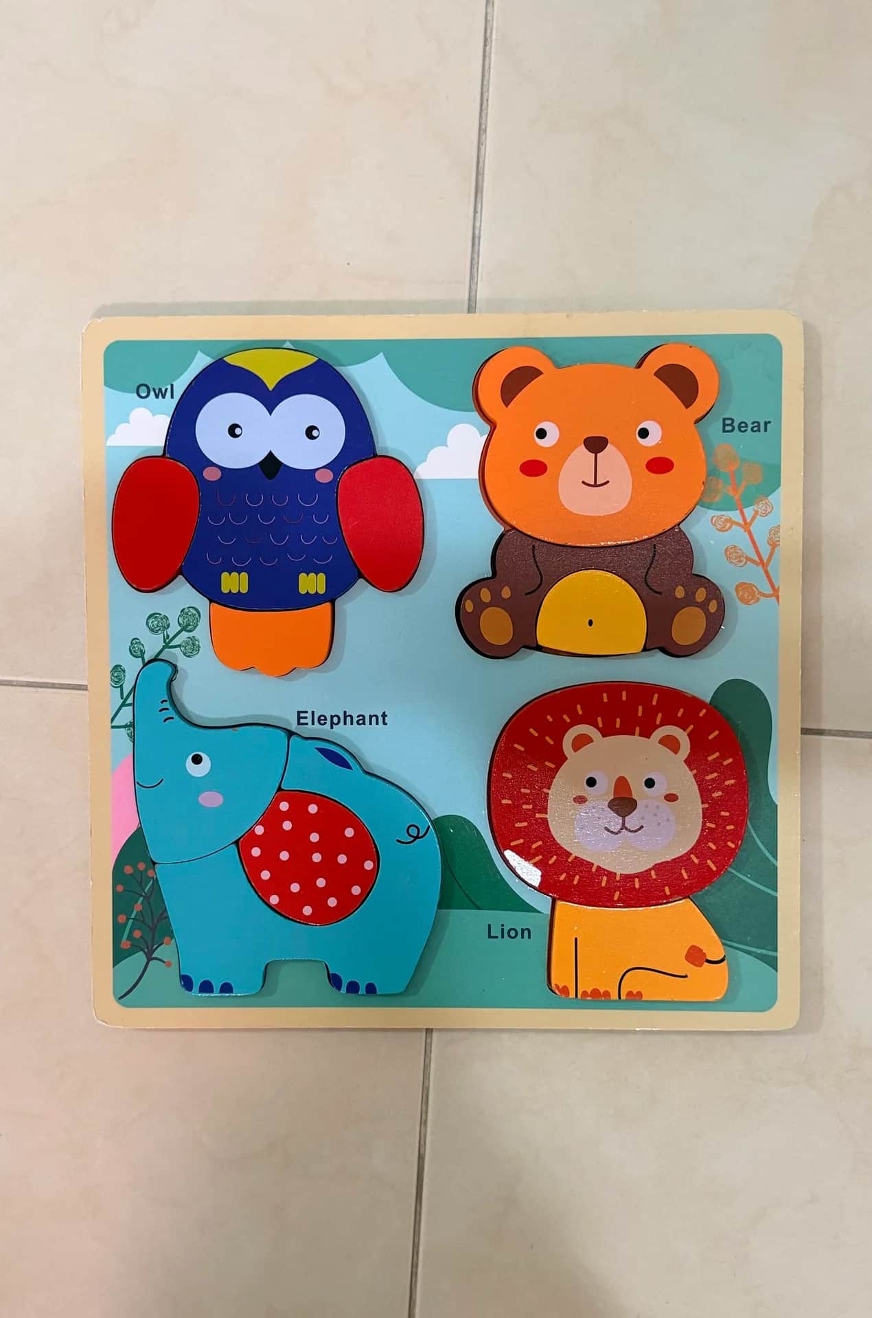 木製動物拼圖
