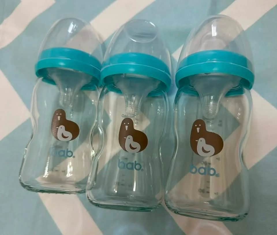 培寶 bab. 寬口玻璃奶瓶 3支合售