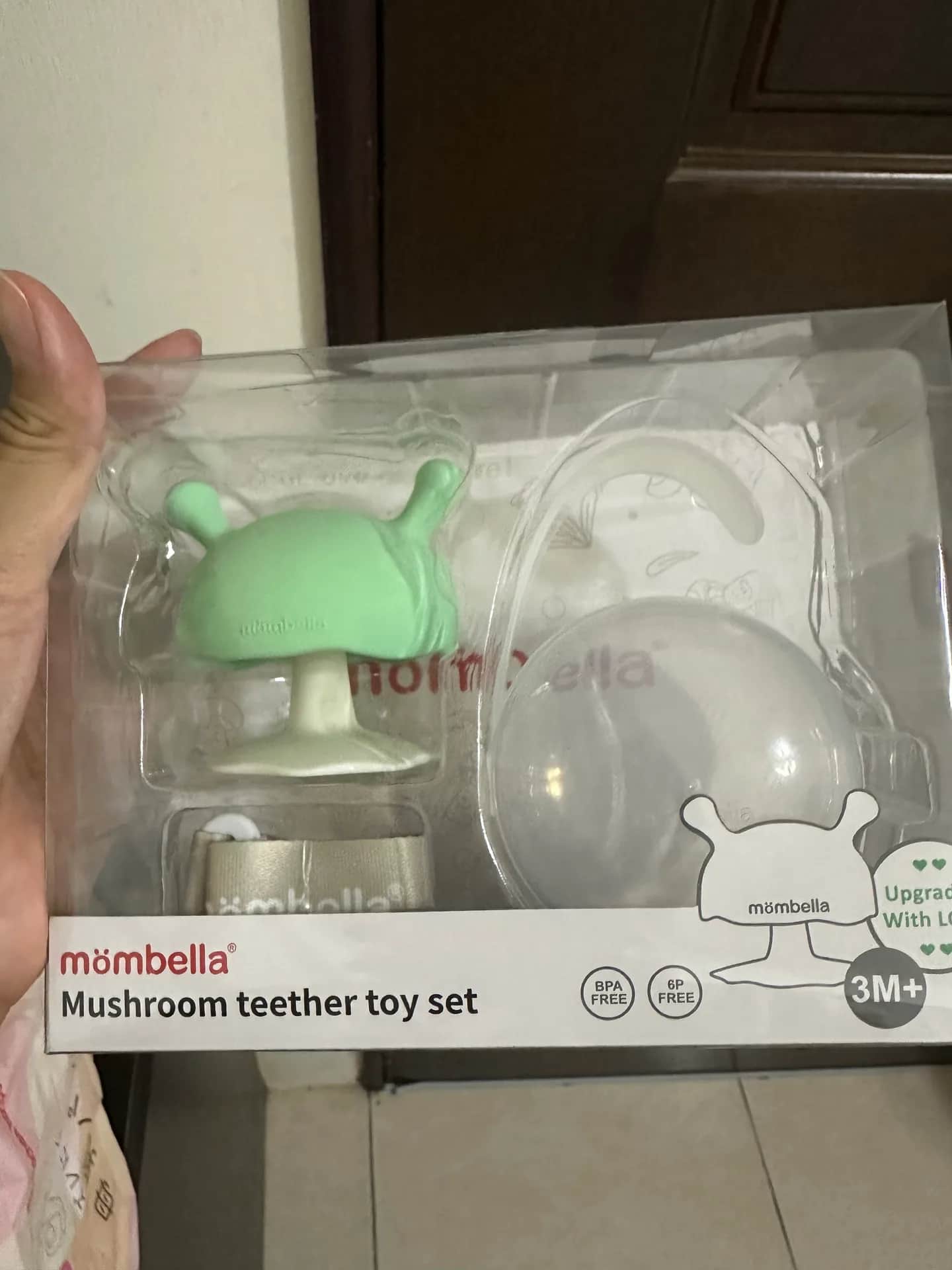 全新mombella 啾比小蘑菇固齒器