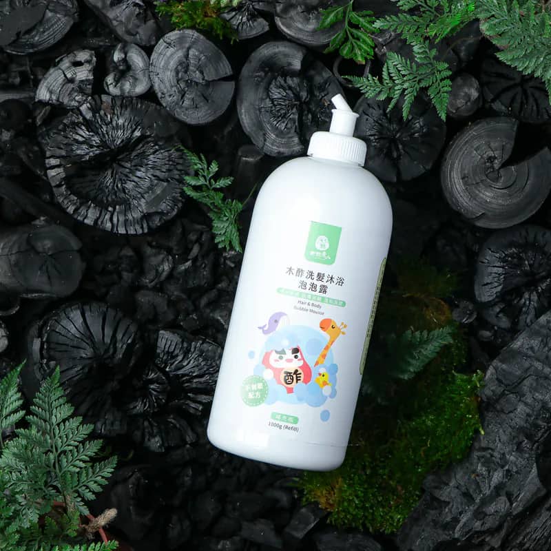 木酢洗髮沐浴泡泡露 1000mL(贈340mL慕斯空瓶罐)
