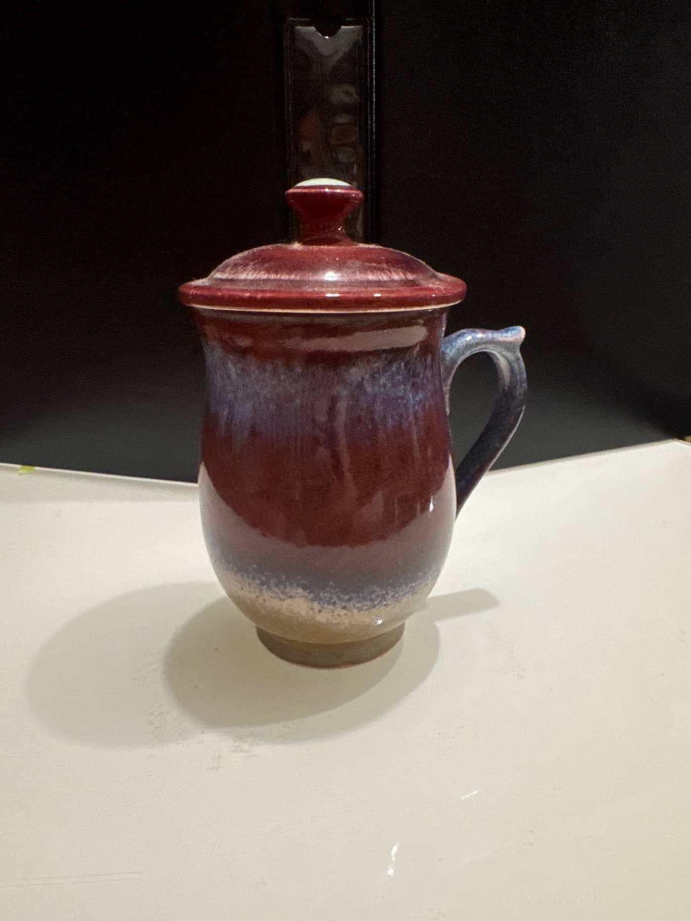 窯變釉陶瓷附蓋馬克杯 單件