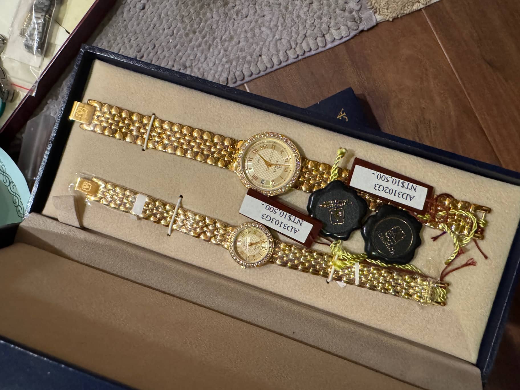 Adriatica 金色對錶 AD3102G3 / AD3103G3 兩件套組