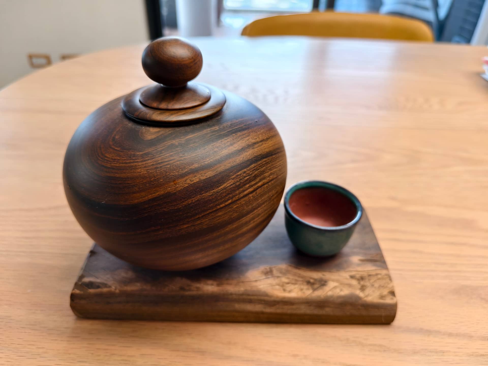 手工綠檀木（附木托及小杯）