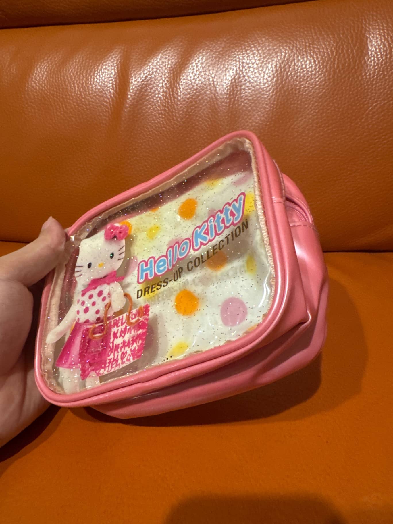 Sanrio Hello Kitty 復古點點化妝包 1組