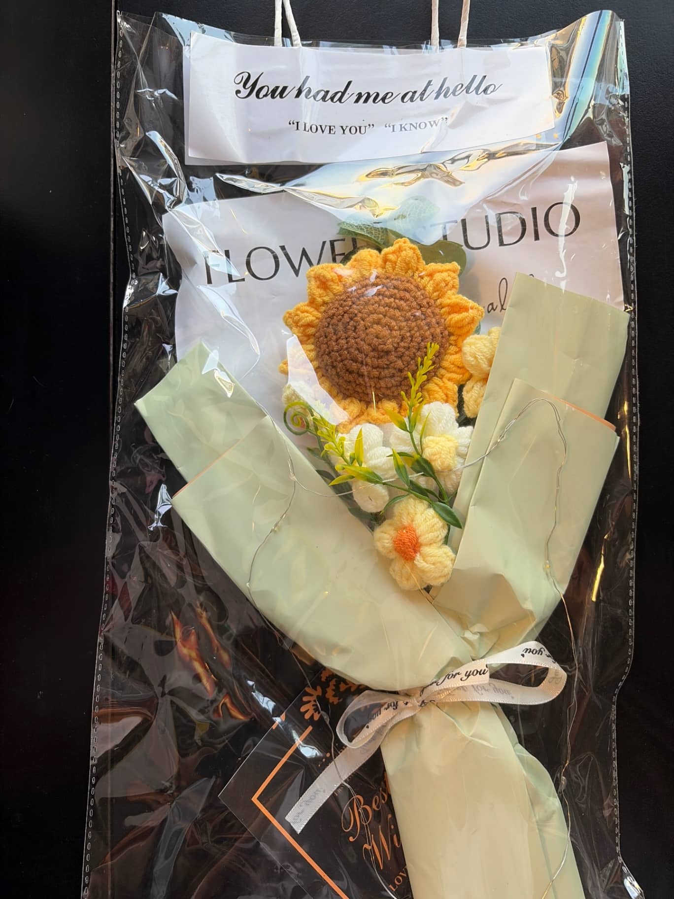 編織向日葵發光花束