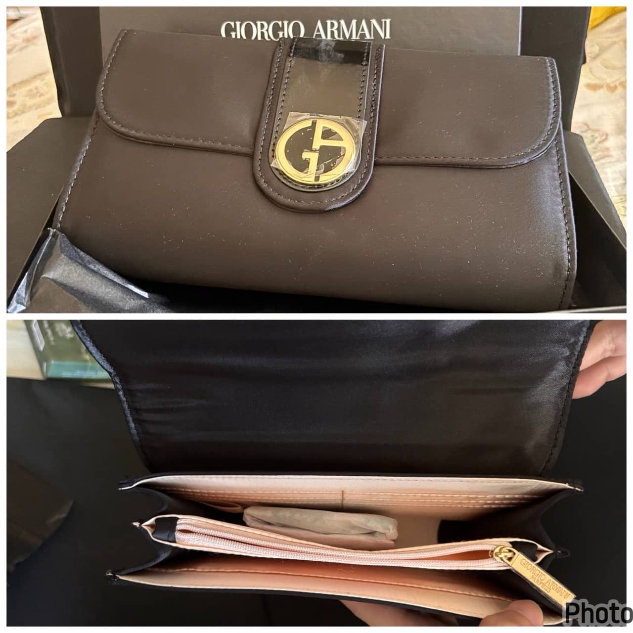 Giorgio Armani Parfums 品牌經典 LOGO 手拿包/化妝包/晚宴包