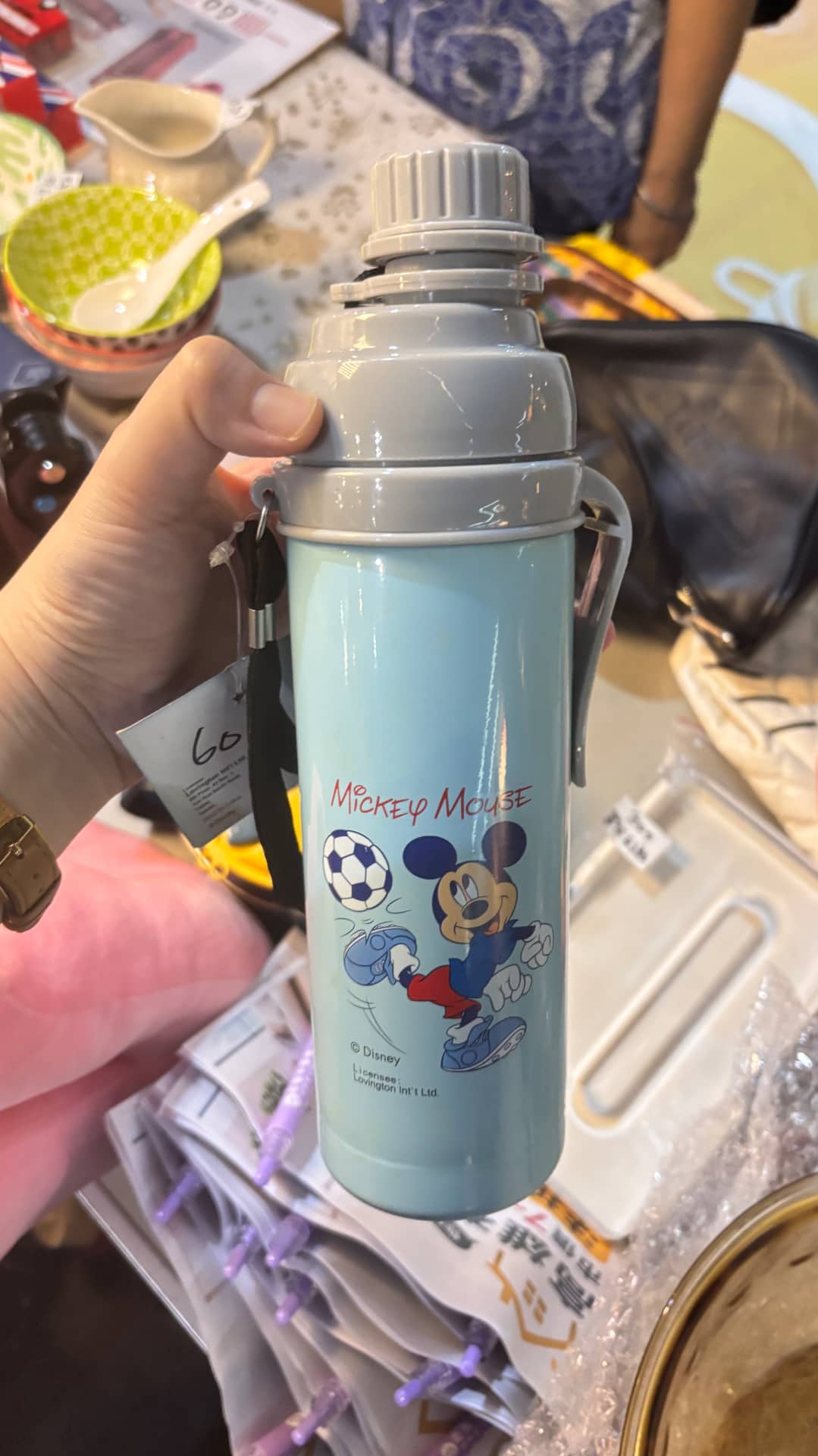 Disney 迪士尼 米奇老鼠造型保溫水壺 1組