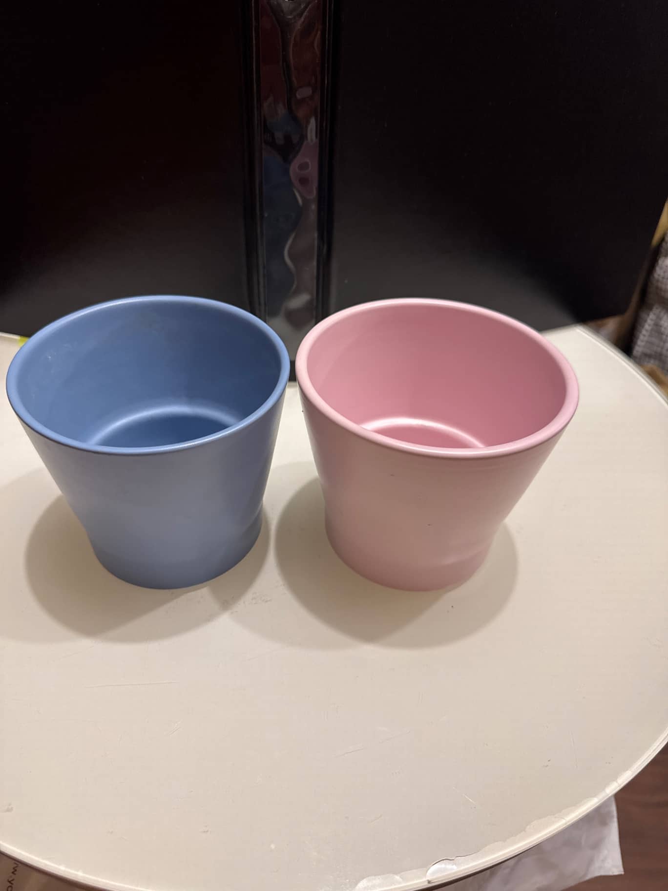 IKEA 簡約風花盆/收納盆 兩件組（粉色+藍色）